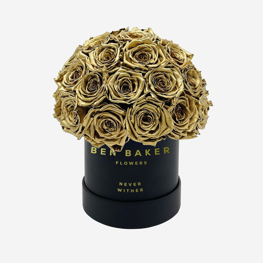 Black Superdome box 26 premium 24k gold roses